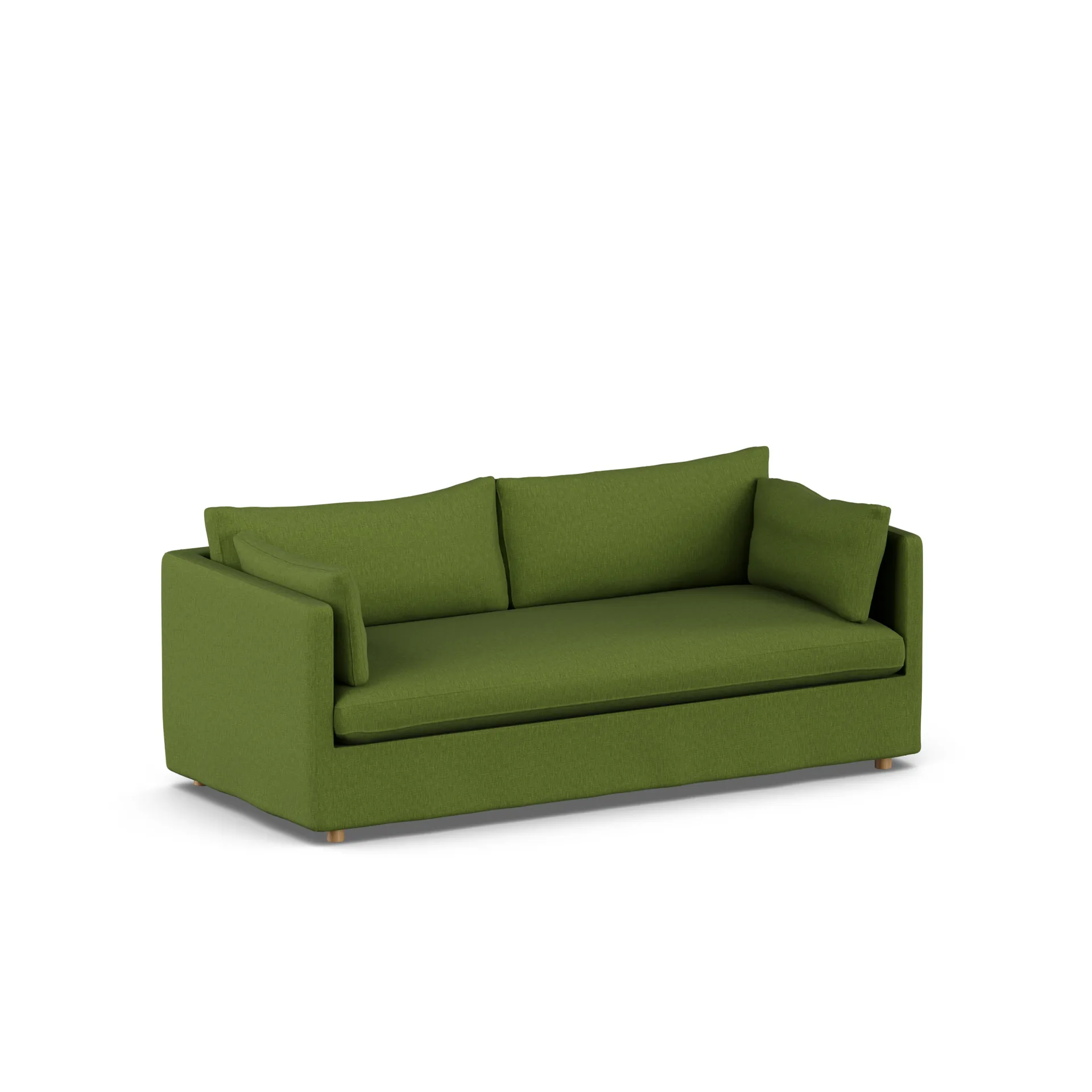 Linnevik soffa, Luiza green 3975-vitoljad ek, 3-sits, med kappa 1898