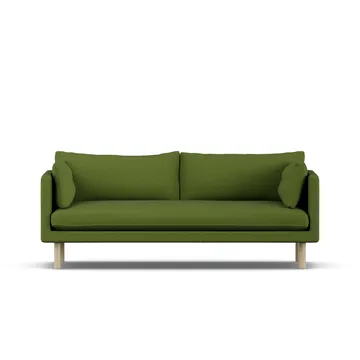 Linnevik soffa - Luiza Green 3975-vitoljad ek, 3-sits - 1898