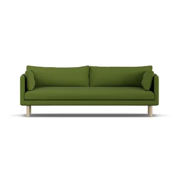 Linnevik soffa - Luiza Green 3975-vitoljad ek, 4-sits, utan kappa - 1898