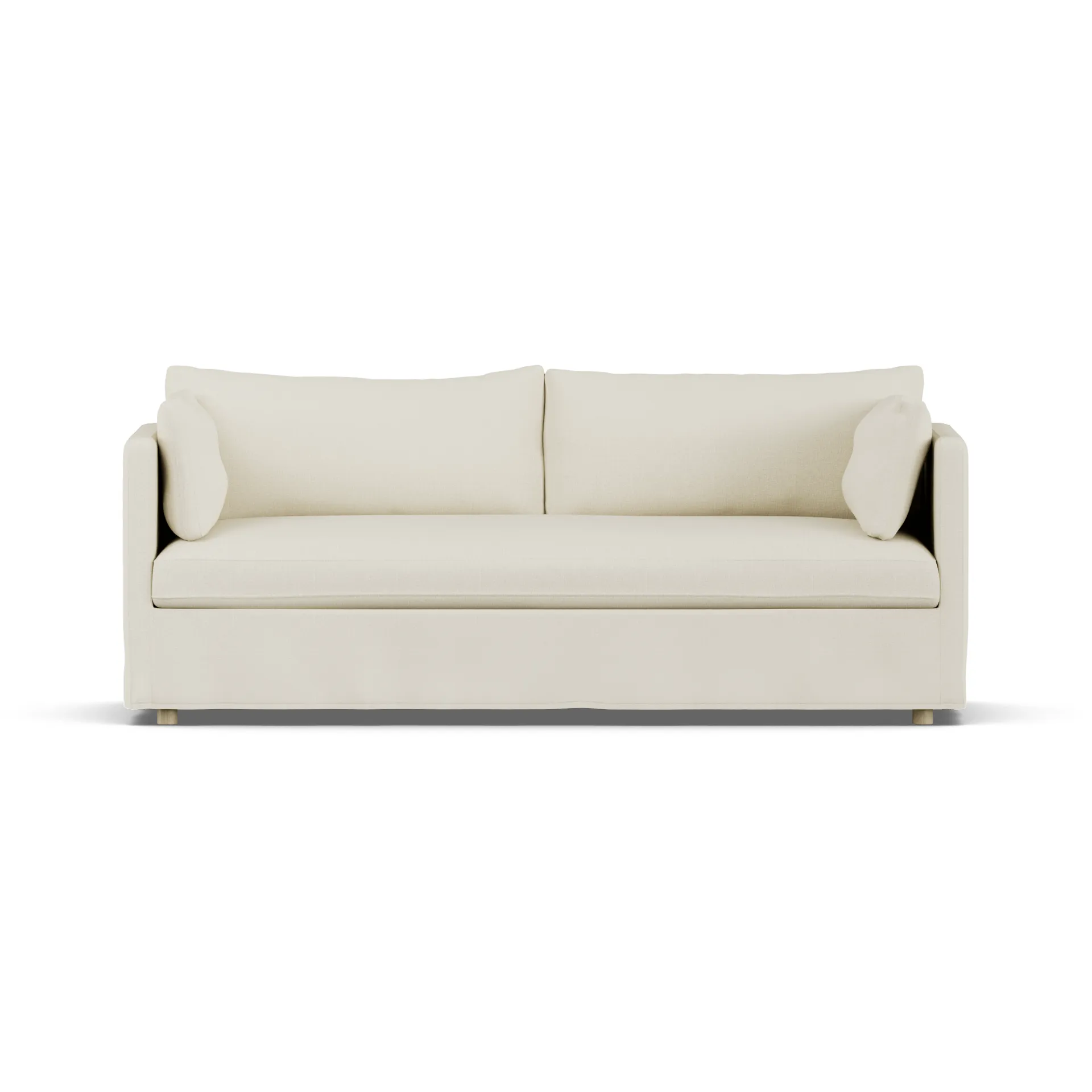 Linnevik soffa, Oslo Nature 1540-vitoljad ek, 3-sits, med kappa 1898