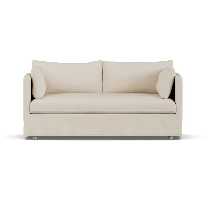 Linnevik soffa - Same Beige 6670-vitoljad ek, 2-sits, med kappa - 1898
