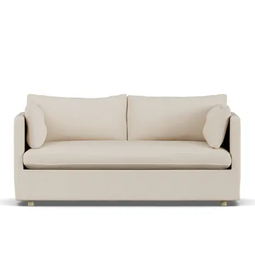 Linnevik soffa - Same Beige 6670-vitoljad ek, 2-sits, med kappa - 1898