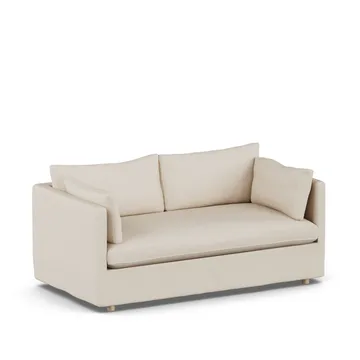 Linnevik soffa - Same Beige 6670-vitoljad ek, 2-sits, med kappa - 1898