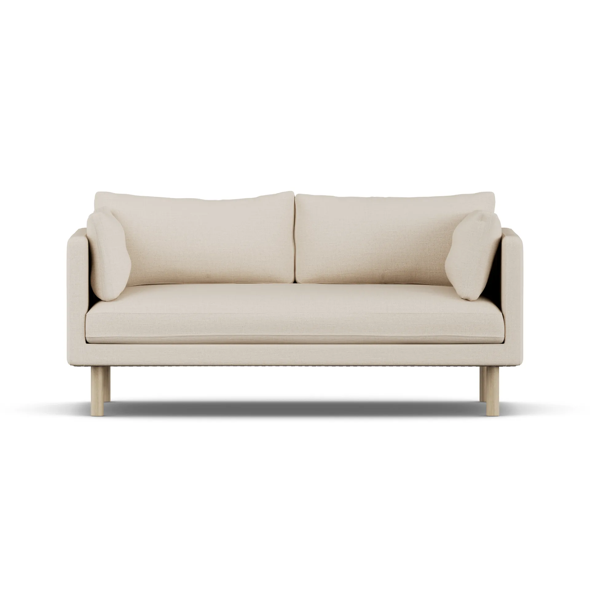 Linnevik soffa, Same Beige 6670-vitoljad ek, 2-sits, utan kappa 1898