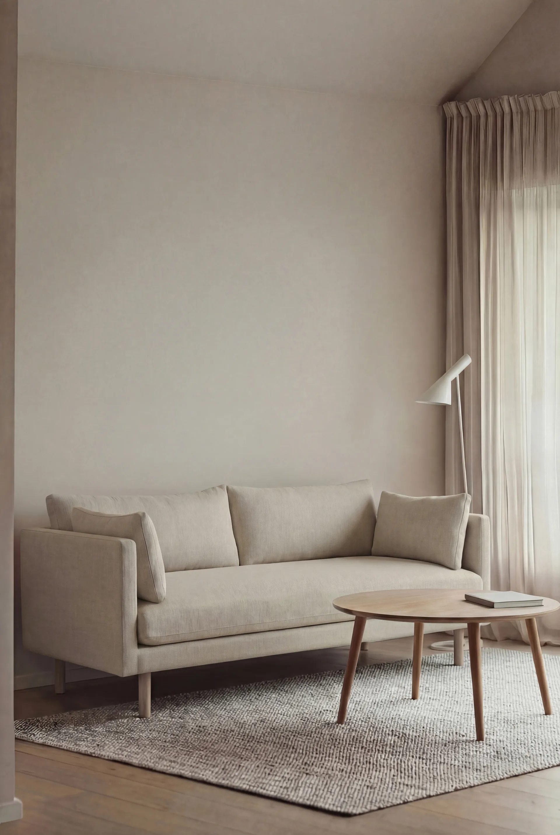 Linnevik soffa, Same Beige 6670-vitoljad ek, 2-sits 1898