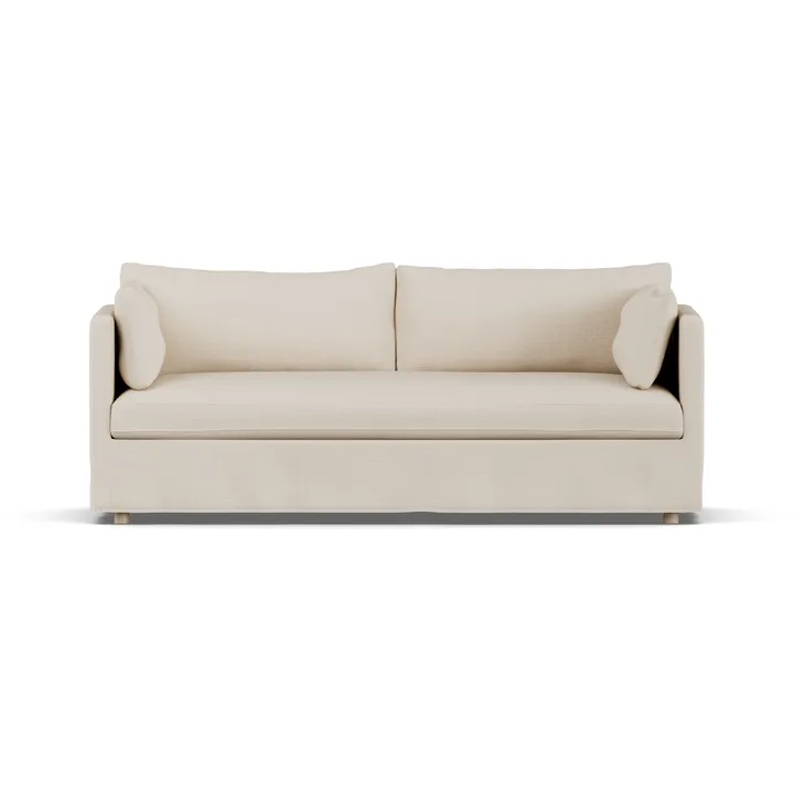 Linnevik soffa - Same Beige 6670-vitoljad ek, 3-sits, med kappa - 1898
