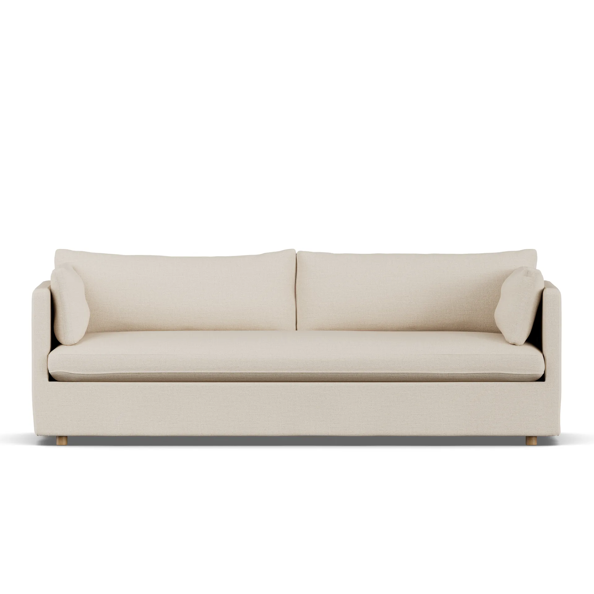 Linnevik soffa, Same Beige 6670-vitoljad ek, 4-sits, med kappa 1898