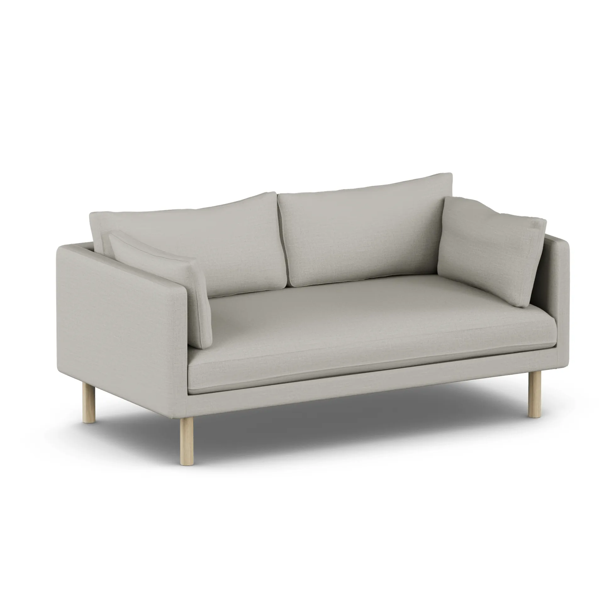 Linnevik soffa, Same Grey 6673-vitoljad ek, 2-sits, utan kappa 1898