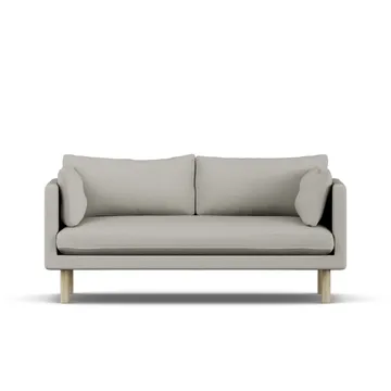 Linnevik soffa - Same Grey 6673-vitoljad ek, 2-sits - 1898