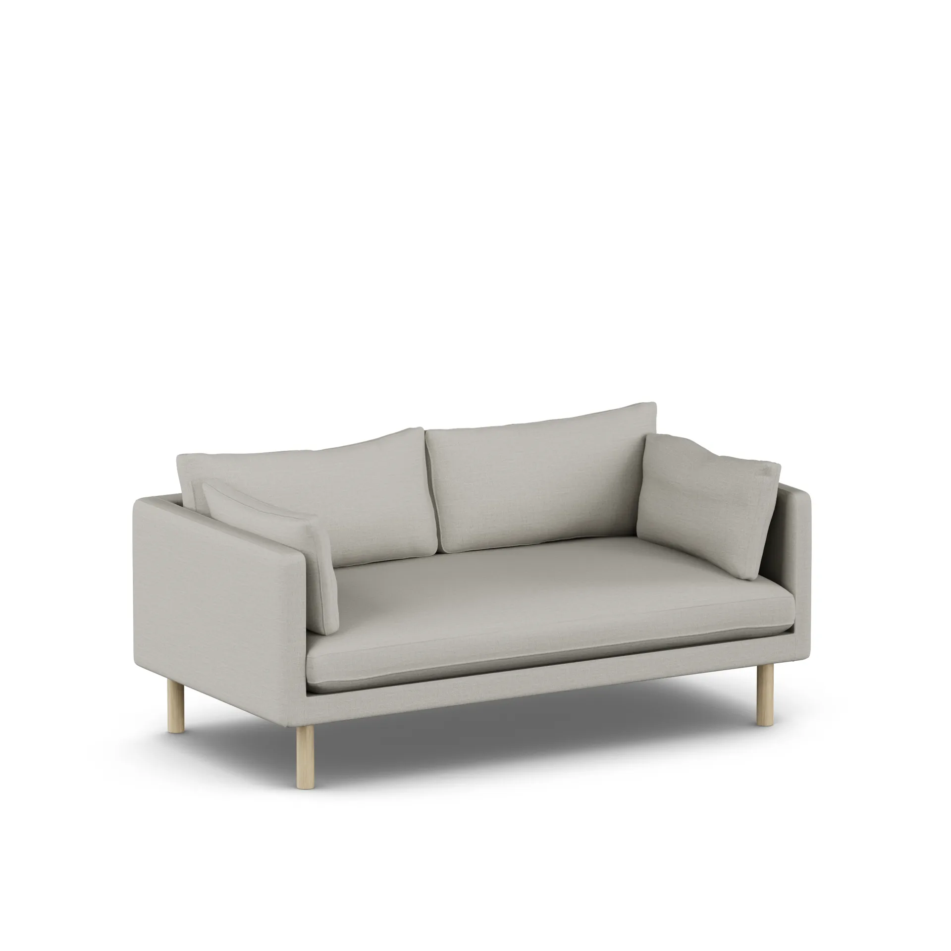Linnevik soffa, Same Grey 6673-vitoljad ek, 2-sits 1898