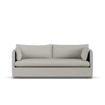 Linnevik soffa - Same Grey 6673-vitoljad ek, 3-sits, med kappa - 1898
