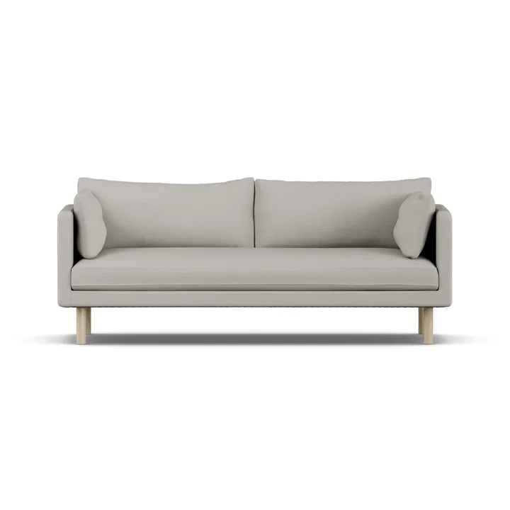 Linnevik soffa - Same Grey 6673-vitoljad ek, 3-sits, utan kappa - 1898
