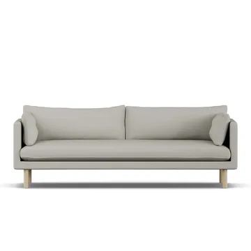 Linnevik soffa - Same Grey 6673-vitoljad ek, 4-sits - 1898