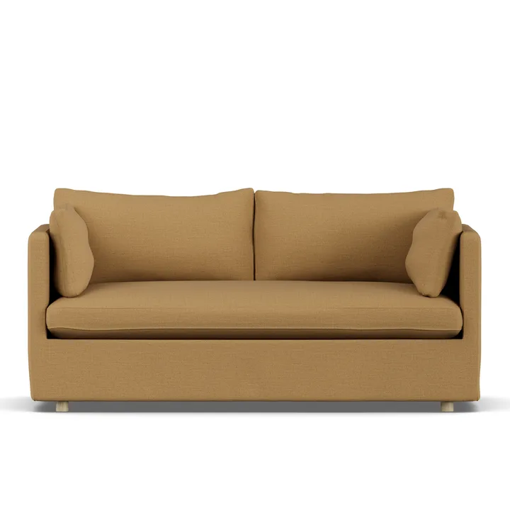 Linnevik soffa - Same Ochre 6676-vitoljad ek, 2-sits, med kappa - 1898