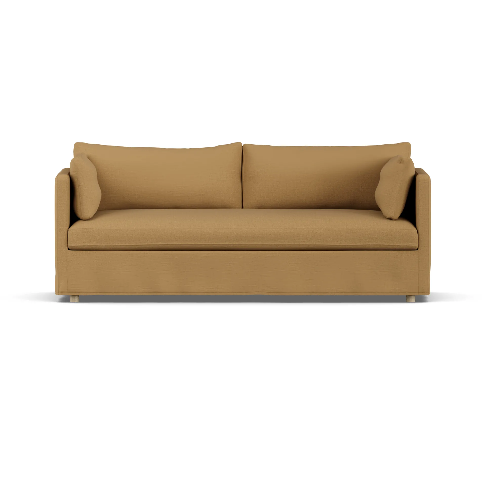 Linnevik soffa, Same Ochre 6676-vitoljad ek, 3-sits, med kappa 1898
