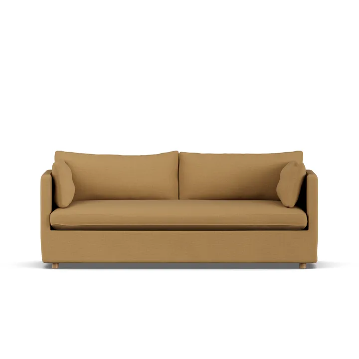 Linnevik soffa - Same Ochre 6676-vitoljad ek, 3-sits, med kappa - 1898