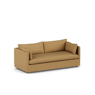 Linnevik soffa - Same Ochre 6676-vitoljad ek, 3-sits, med kappa - 1898