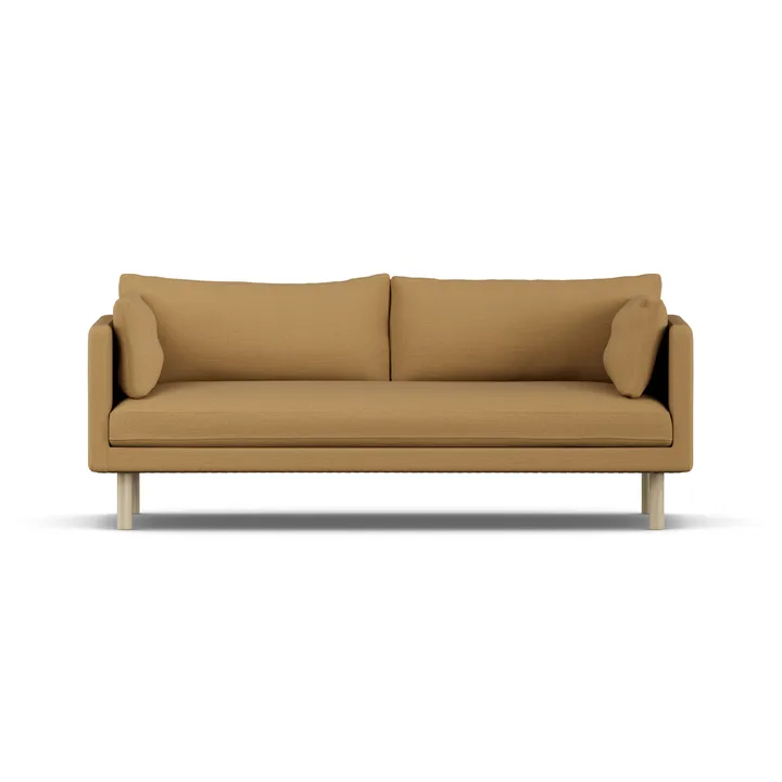 Linnevik soffa - Same Ochre 6676-vitoljad ek, 3-sits, utan kappa - 1898