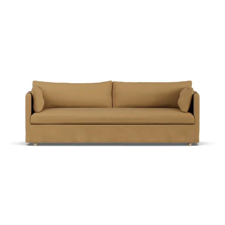 Linnevik soffa - Same Ochre 6676-vitoljad ek, 4-sits, med kappa - 1898