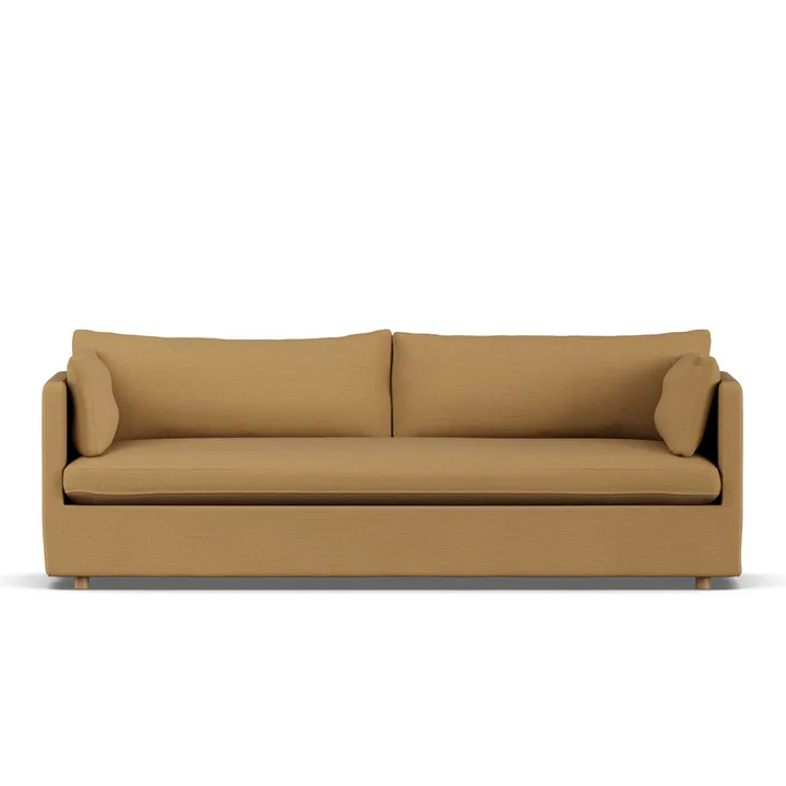 Linnevik soffa - Same Ochre 6676-vitoljad ek, 4-sits, med kappa - 1898