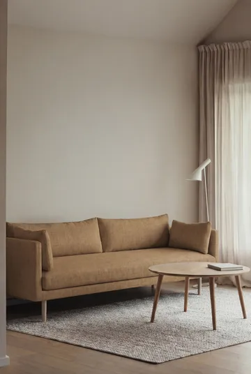 Linnevik soffa - Same Ochre 6676-vitoljad ek, 4-sits - 1898