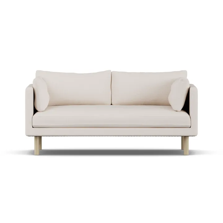 Linnevik soffa - Same Off White 6671-vitoljad ek, 2-sits, utan kappa - 1898