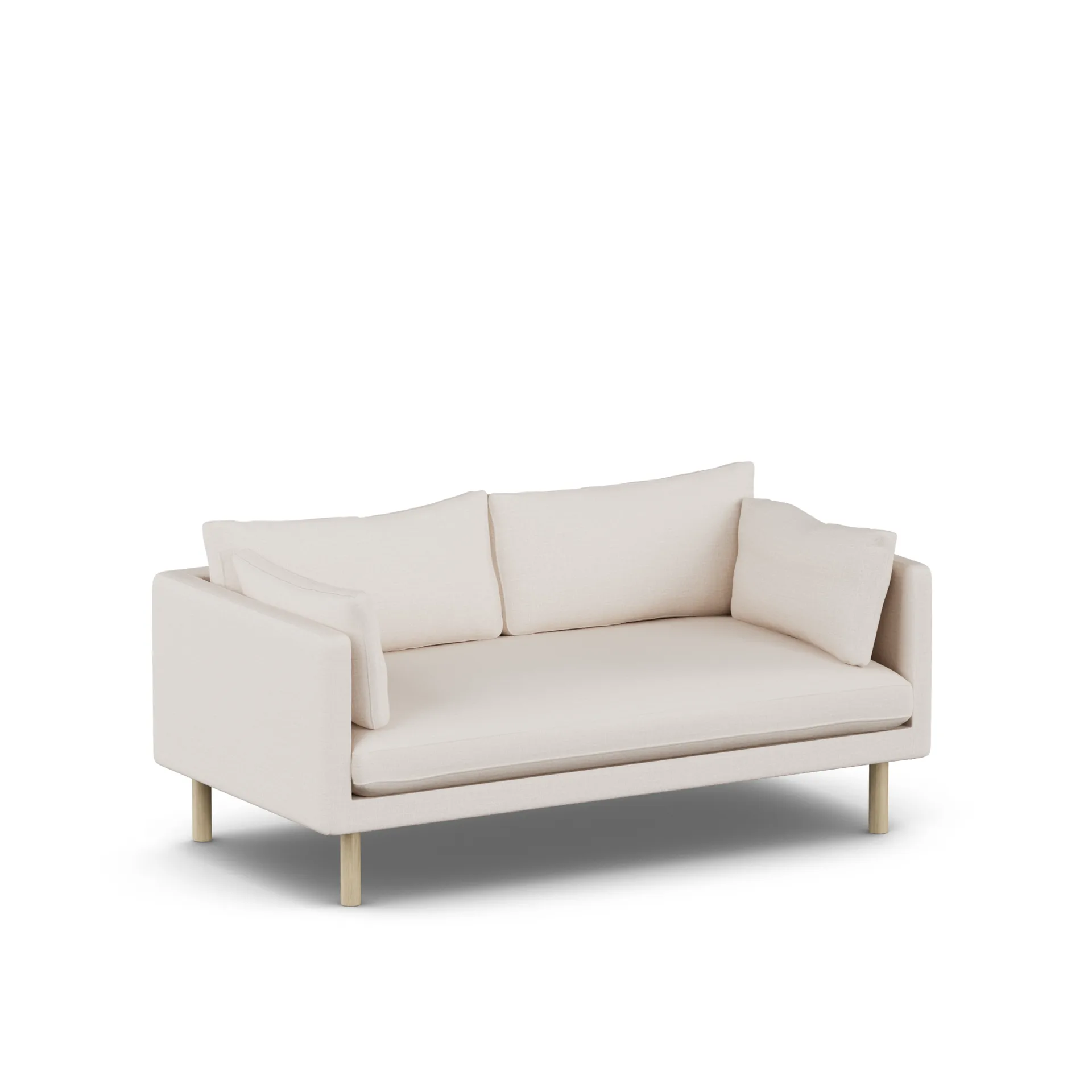 Linnevik soffa, Same Off White 6671-vitoljad ek, 2-sits 1898