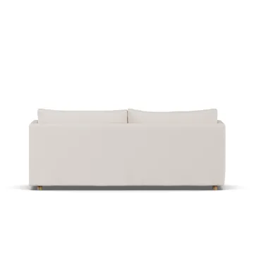 Linnevik soffa - Same Off White 6671-vitoljad ek, 3-sits, med kappa - 1898