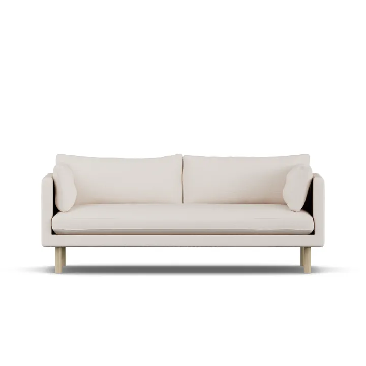 Linnevik soffa - Same Off White 6671-vitoljad ek, 3-sits - 1898