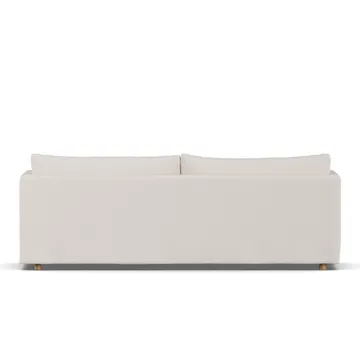 Linnevik soffa - Same Off White 6671-vitoljad ek, 4-sits, med kappa - 1898