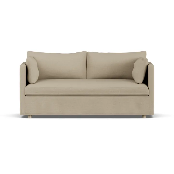 Linnevik soffa - Same Sand 6672-vitoljad ek, 2-sits, med kappa - 1898
