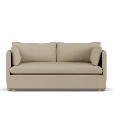 Linnevik soffa - Same Sand 6672-vitoljad ek, 2-sits, med kappa - 1898