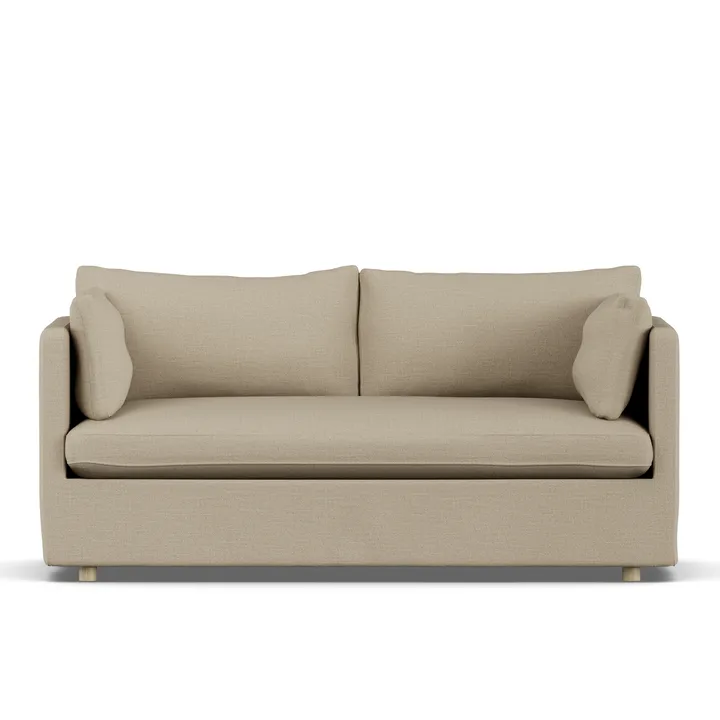 Linnevik soffa - Same Sand 6672-vitoljad ek, 2-sits, med kappa - 1898