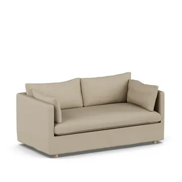 Linnevik soffa - Same Sand 6672-vitoljad ek, 2-sits, med kappa - 1898