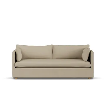 Linnevik soffa - Same Sand 6672-vitoljad ek, 3-sits, med kappa - 1898