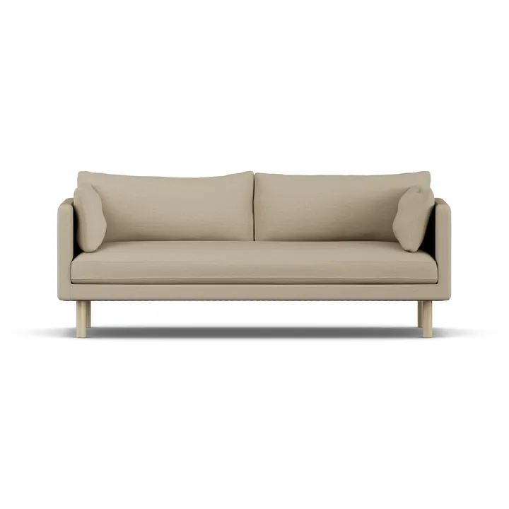 Linnevik soffa - Same Sand 6672-vitoljad ek, 3-sits, utan kappa - 1898