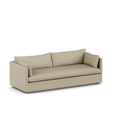 Linnevik soffa - Same Sand 6672-vitoljad ek, 4-sits, med kappa - 1898