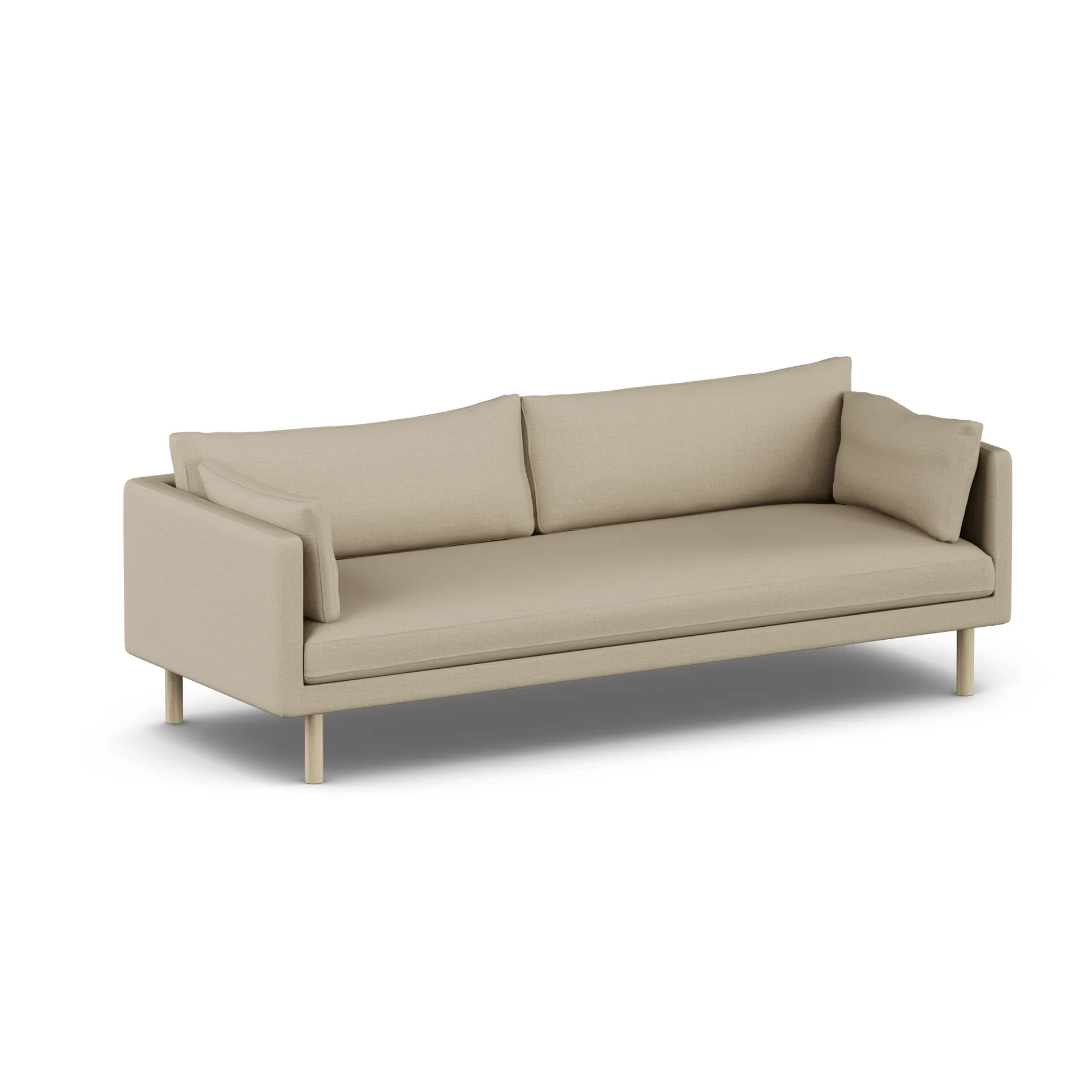 Linnevik soffa, Same Sand 6672-vitoljad ek, 4-sits, utan kappa 1898