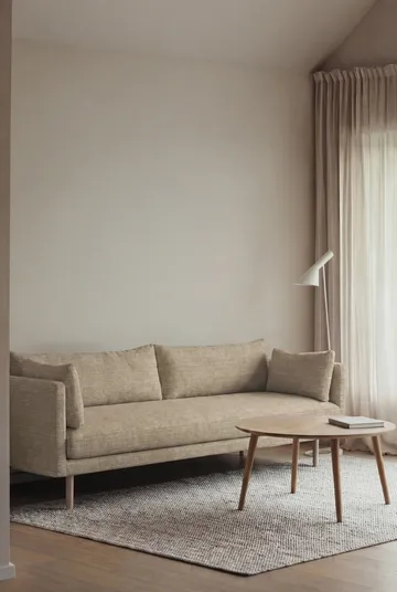 Linnevik soffa - Same Sand 6672-vitoljad ek, 4-sits, utan kappa - 1898