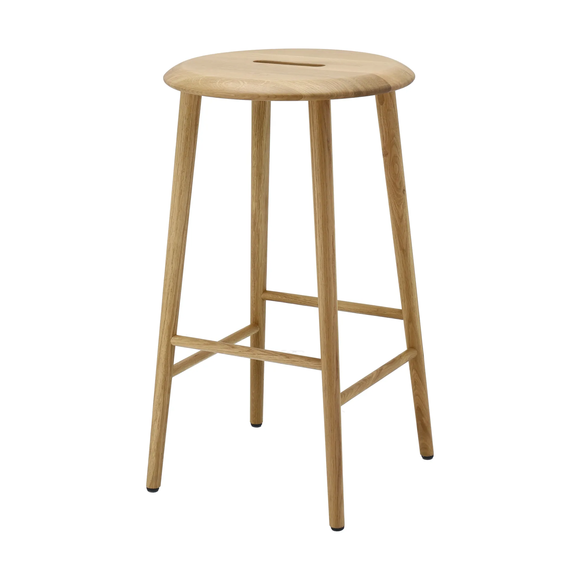 Norrabo rund barpall 65 cm, Naturlackad ek 1898