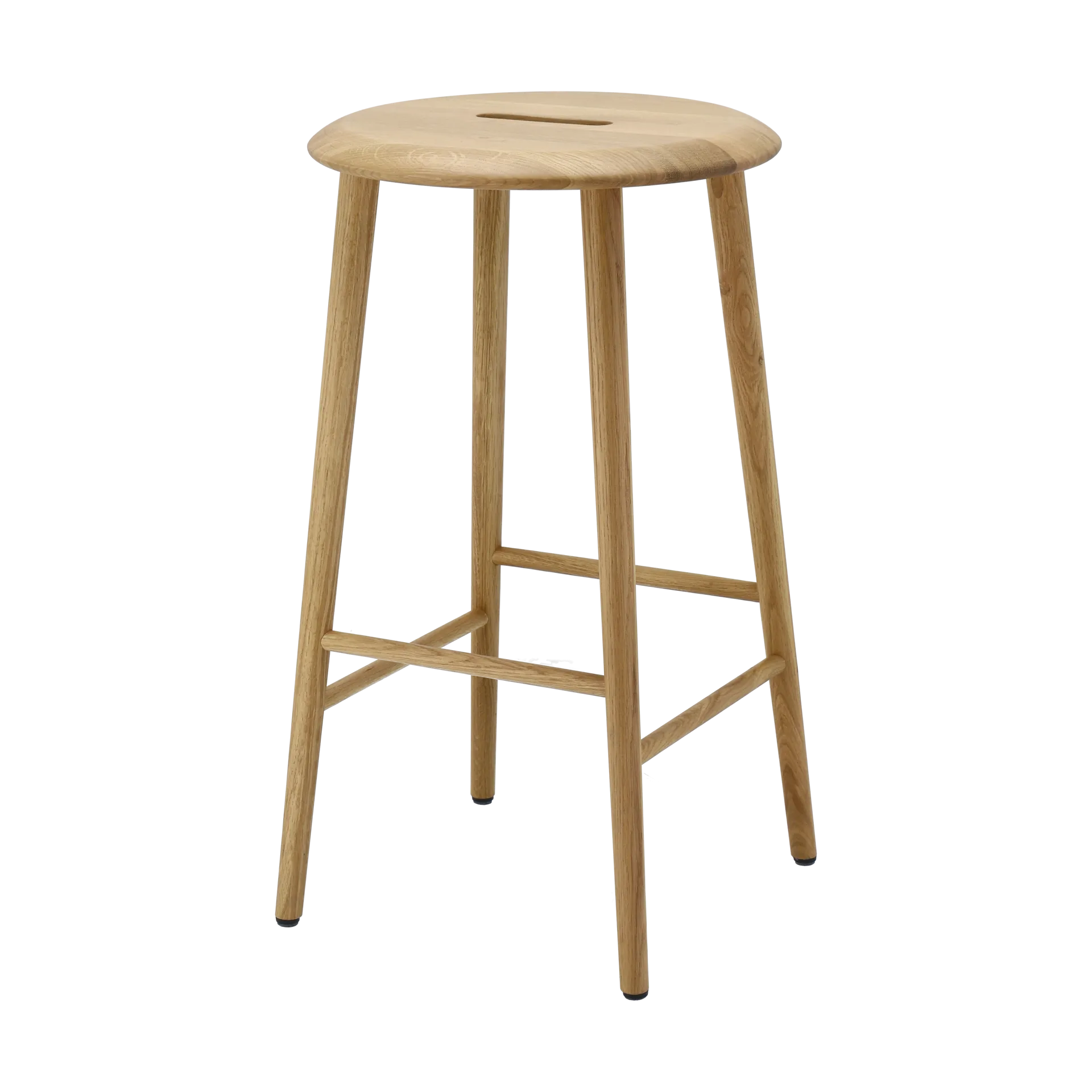 Norrabo rund barpall 65 cm, Naturlackad ek 1898