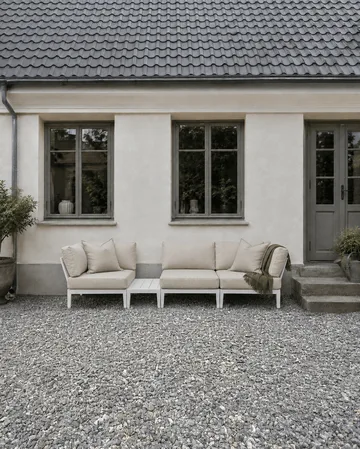 Santander modulsoffa hörnmodul - Vit-beige - 1898