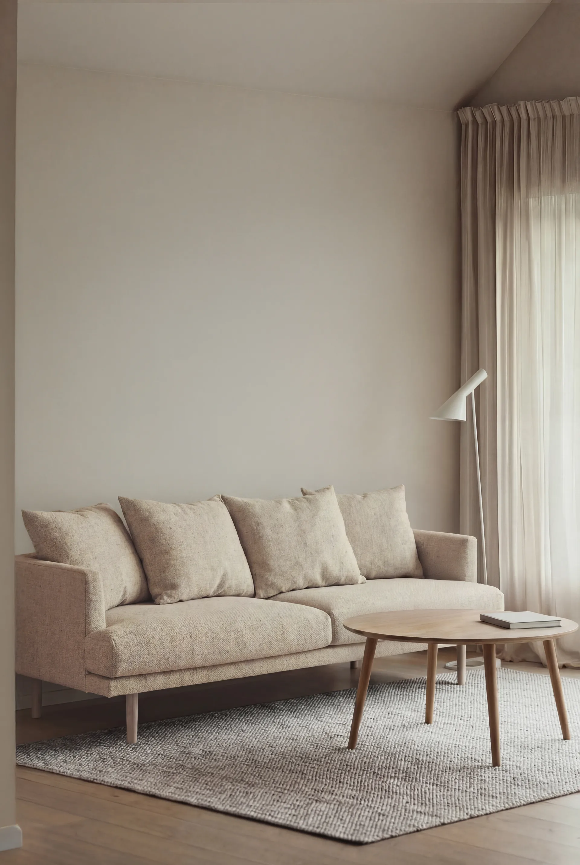 Sjövik soffa, Bern Beige 0341-vitoljad ek, 3-sits 1898
