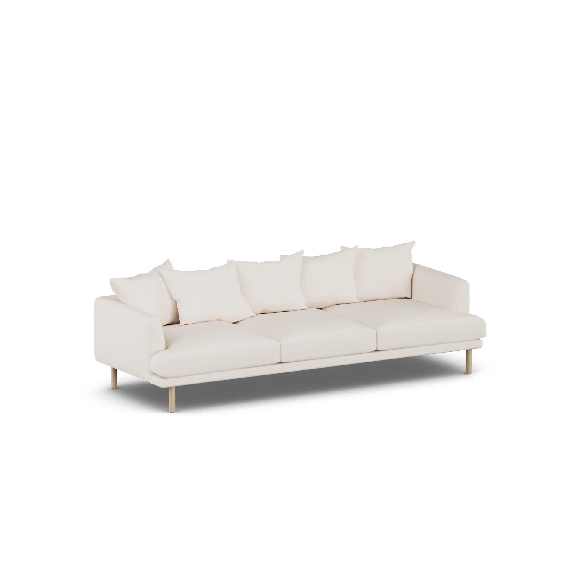 Sjövik soffa, Caleido Beige 9600-vitoljad ek, 3,5-sits 1898