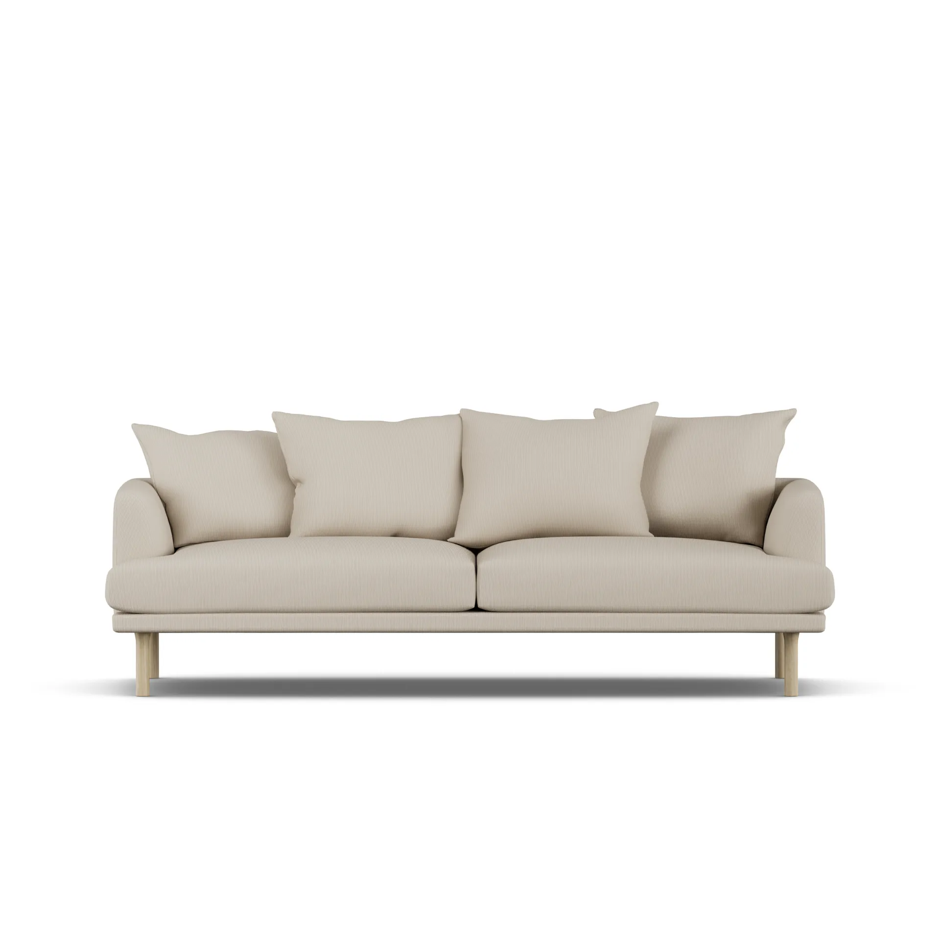 Sjövik soffa, Jump Beige 1956-vitoljad ek, 3-sits 1898