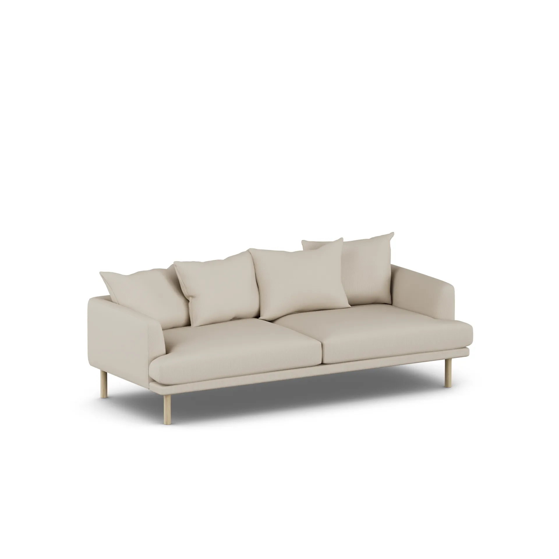 Sjövik soffa, Jump Beige 1956-vitoljad ek, 3-sits 1898