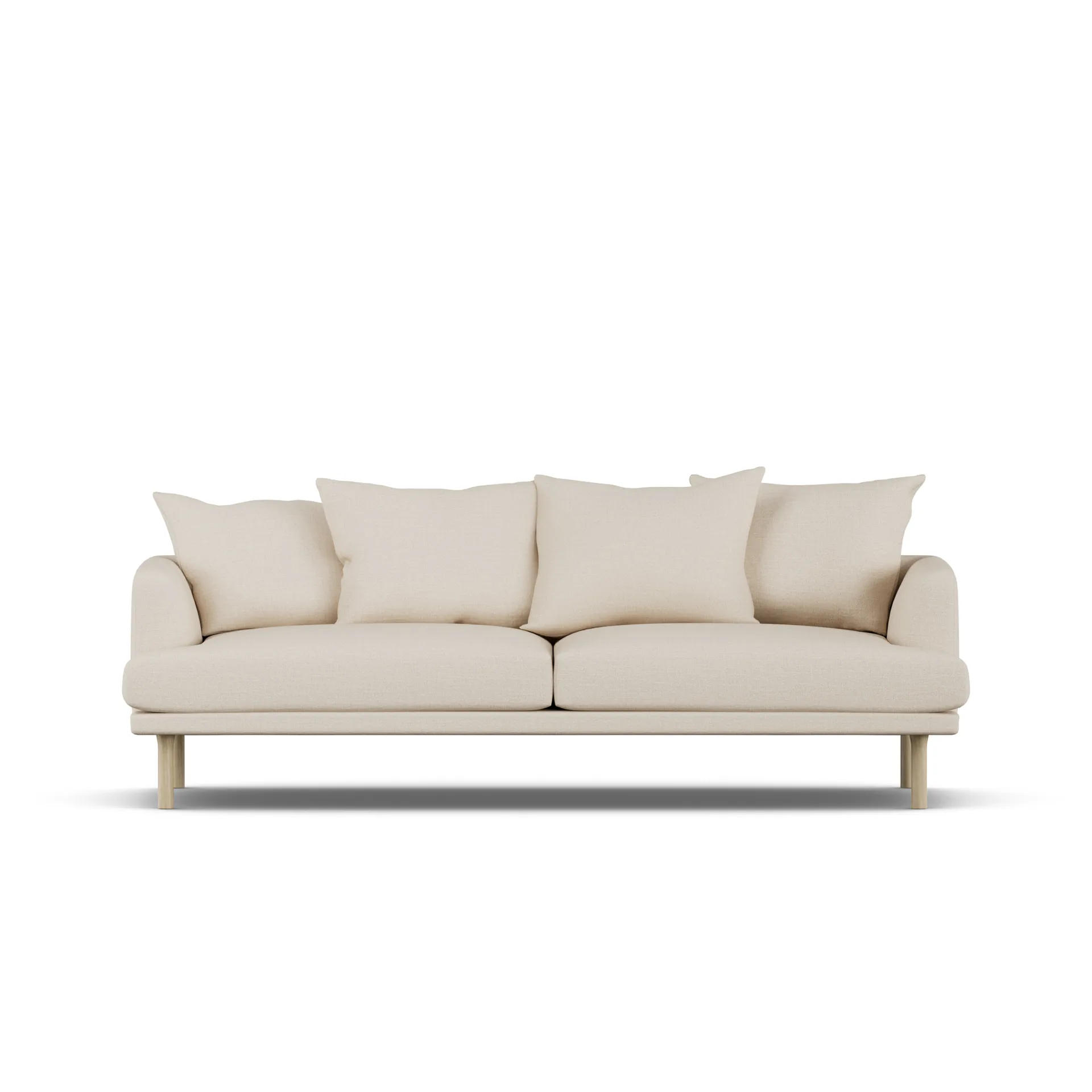 Sjövik soffa, Same Beige 6670-vitoljad ek, 3-sits 1898