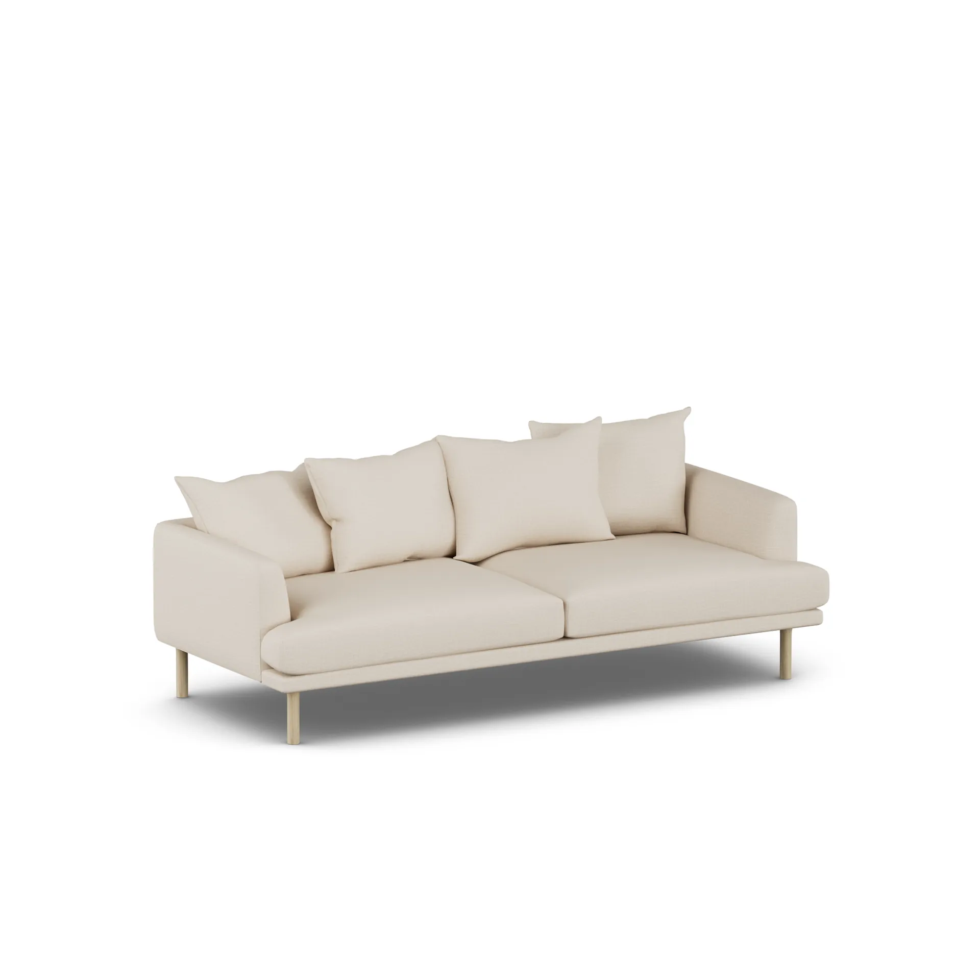 Sjövik soffa, Same Beige 6670-vitoljad ek, 3-sits 1898