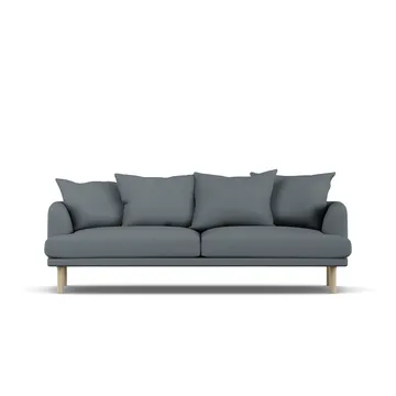 Sjövik soffa - Same Blue 6678-vitoljad ek, 3-sits - 1898