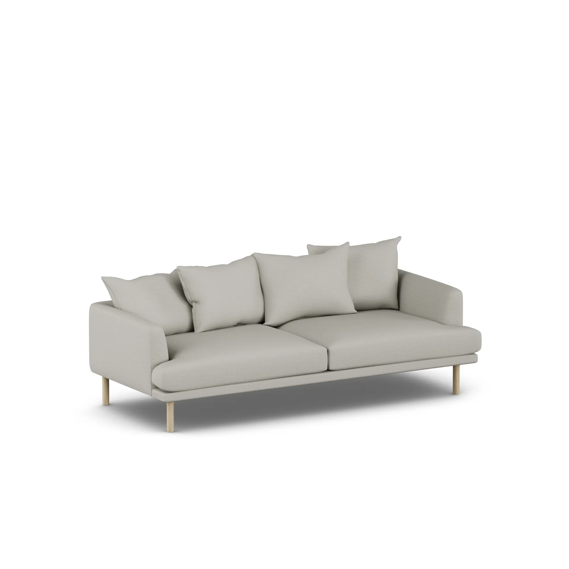 Sjövik soffa, Same Grey 6673-vitoljad ek, 3-sits 1898